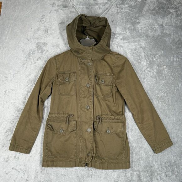 J Crew Jacket Women Small Army Green Boyfriend Fatigue Jacket Military Utility - Picture 3 of 9